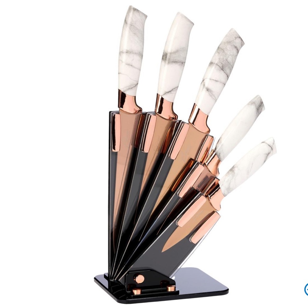COPY - Lorna Maseko Ballerina 6-piece Knife Block Set
Marble Colored Handle